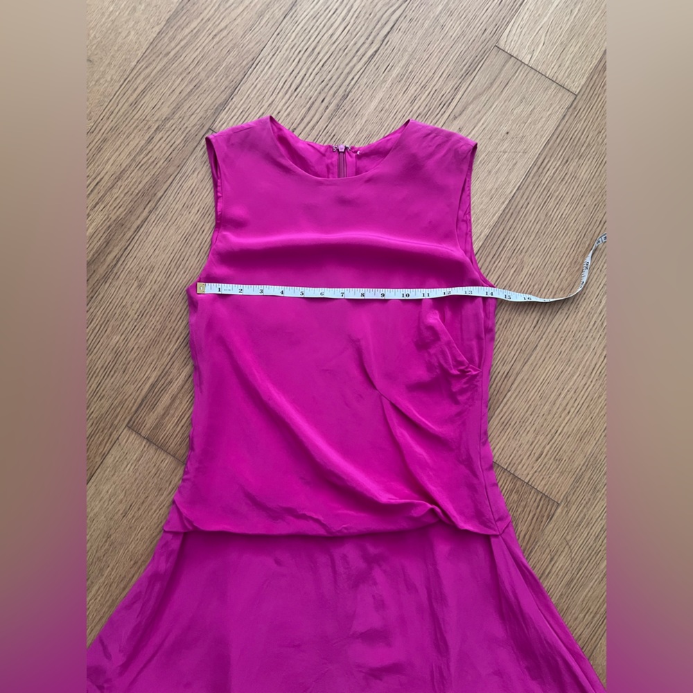Pink Thakoon Drop Waist Silk Dress Size 0 - Picture 6 of 6